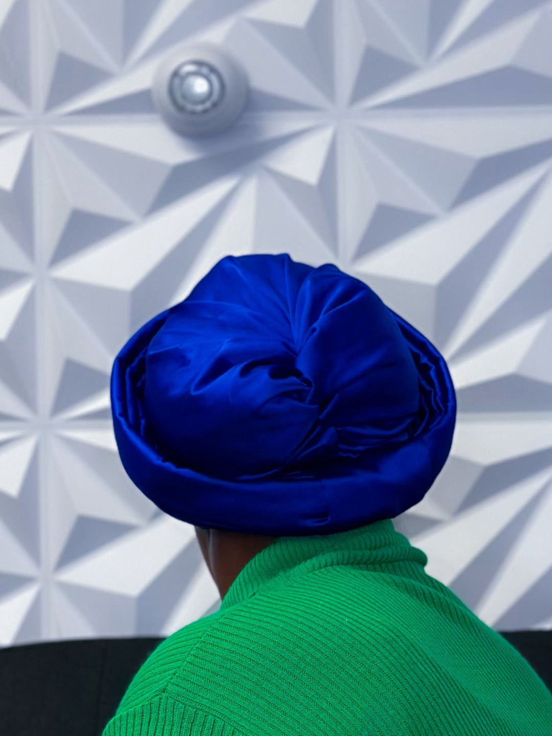 Sapphire Elegance Turban - Royal Blue - Opulent Shines Headwear